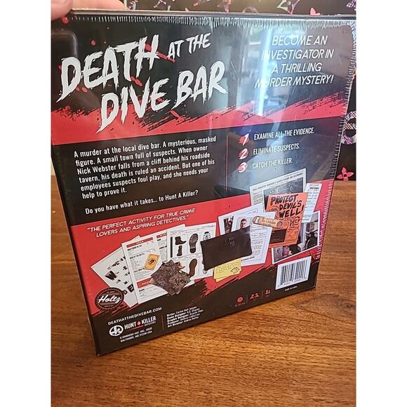 New Sealed Hunt A Killer Death At The Dive Bar Murder Mystery Board Game - Picture 2 of 3